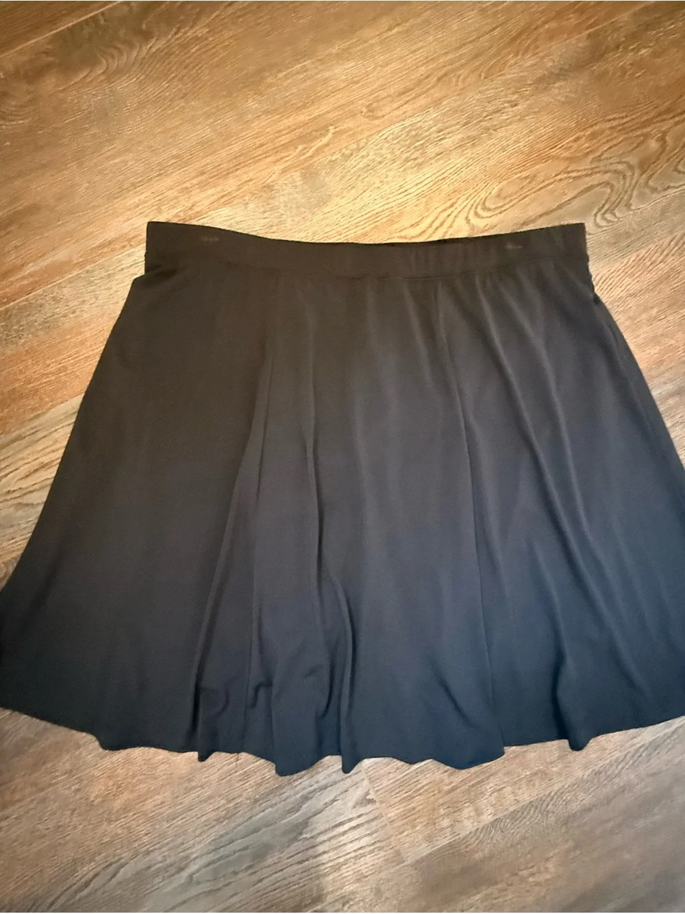 Avenue Black A-Line Knit Skirt with attached Bike Shorts